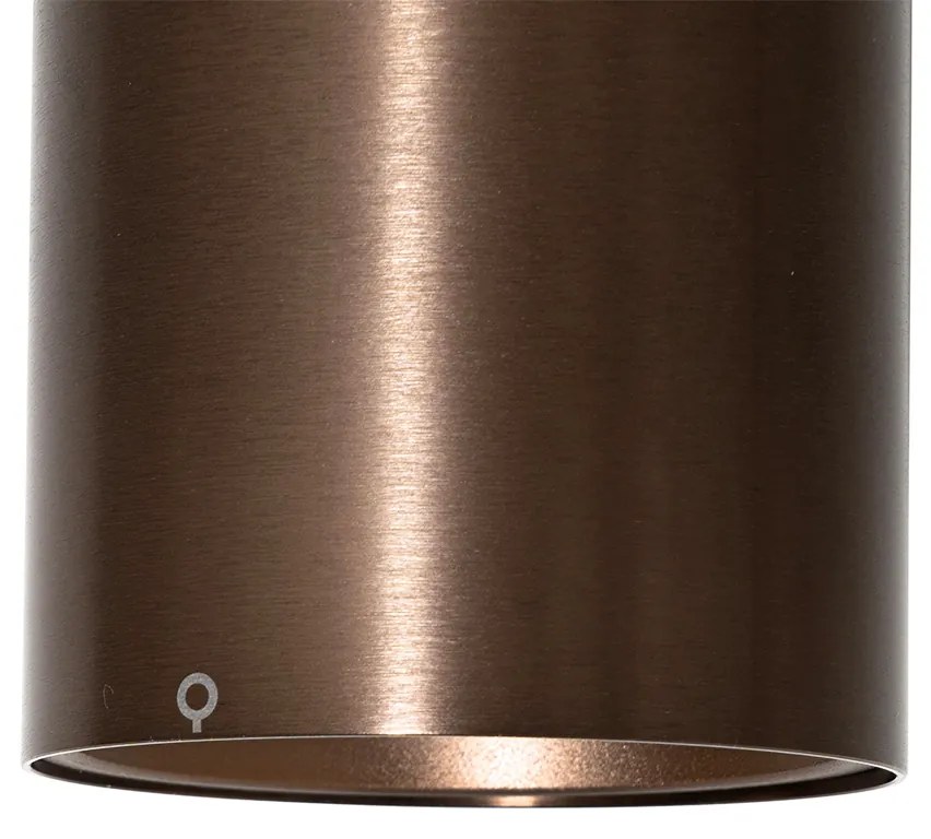Moderne opbouwSpot / Opbouwspot / Plafondspot donkerbrons GU10 50mm - Deep Design GU10 cilinder / rond Binnenverlichting Lamp