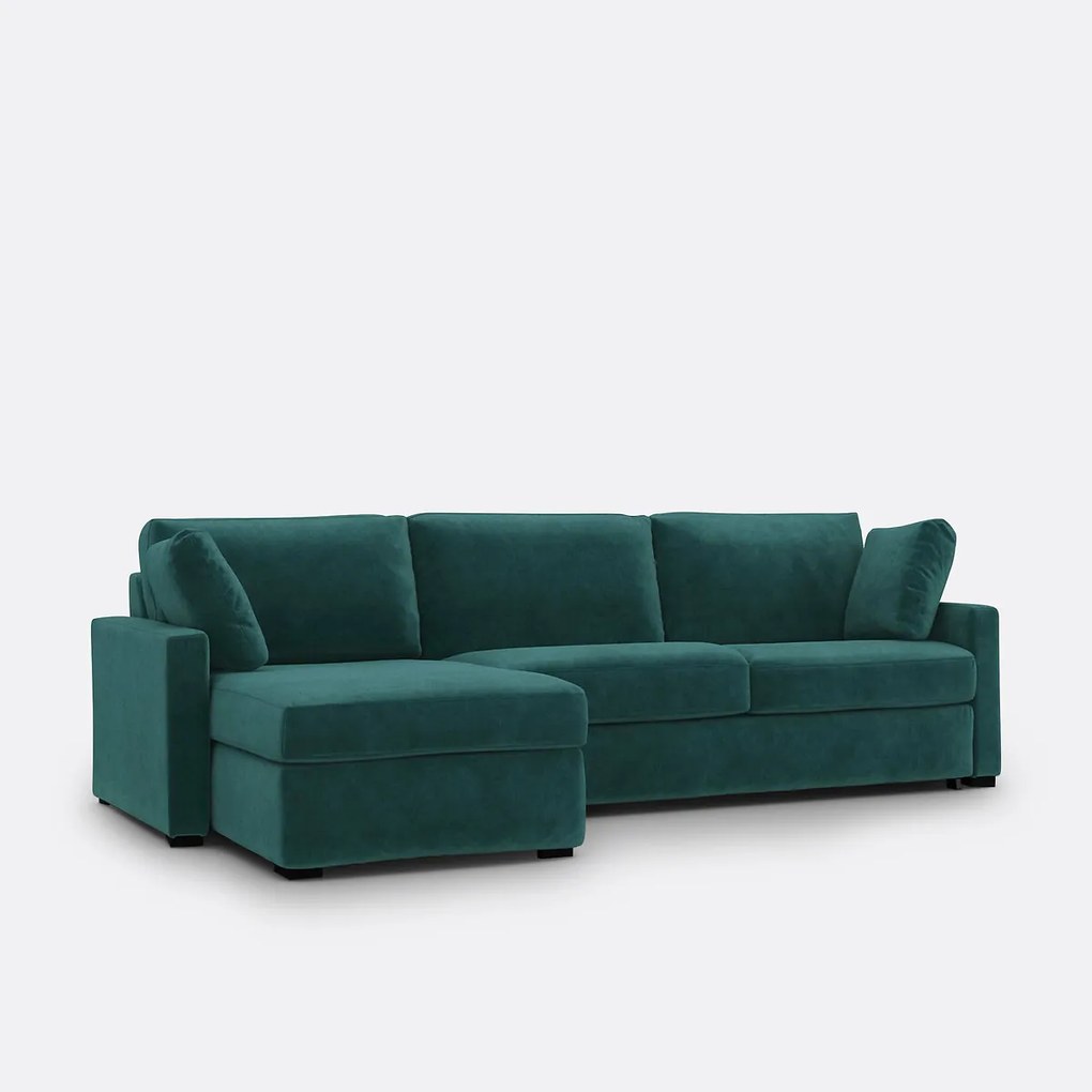 4-zits hoekbank, omvormbaar, fluweel, schuim, TIMOR