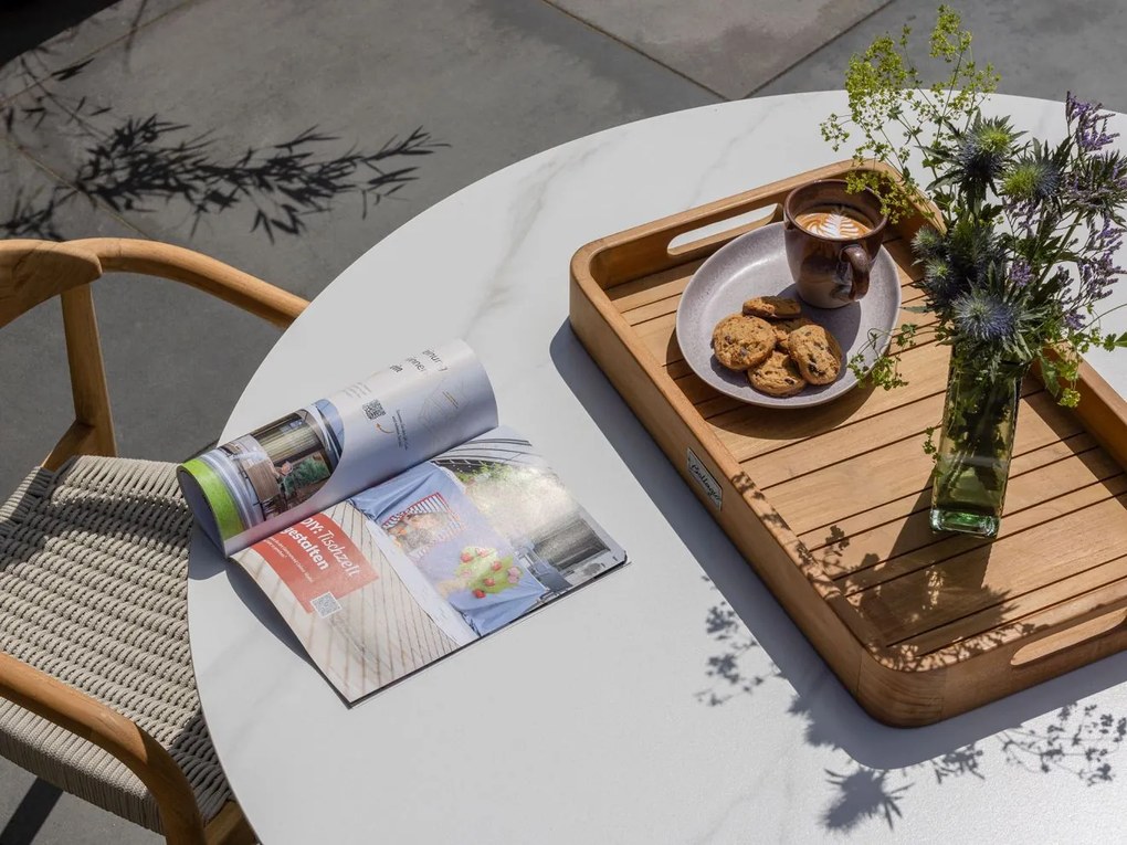 Tuin eettafel Bellagio  | Rond  | Tuintafel Sintered stone | Ø150cm | 6 personen | Kees Smit Tuinmeubelen