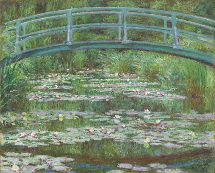 Kunstreproductie The Japanese Footbridge (1899), Claude Monet