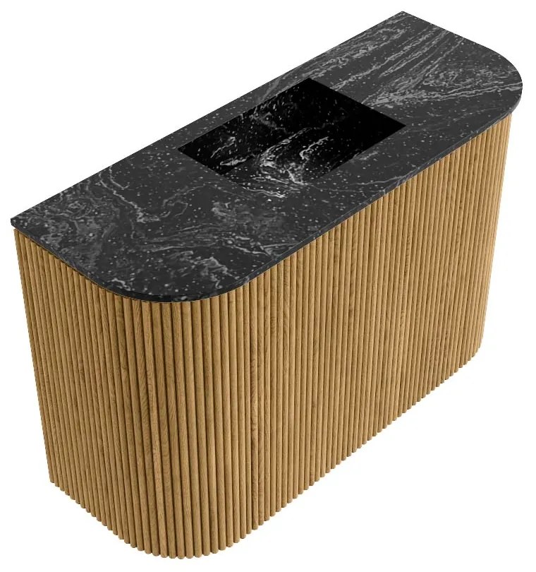 Mondiaz Joya DLux 65cm toiletmeubel ronding links/rechts oak met wastafel faye midden zonder kraangat lava