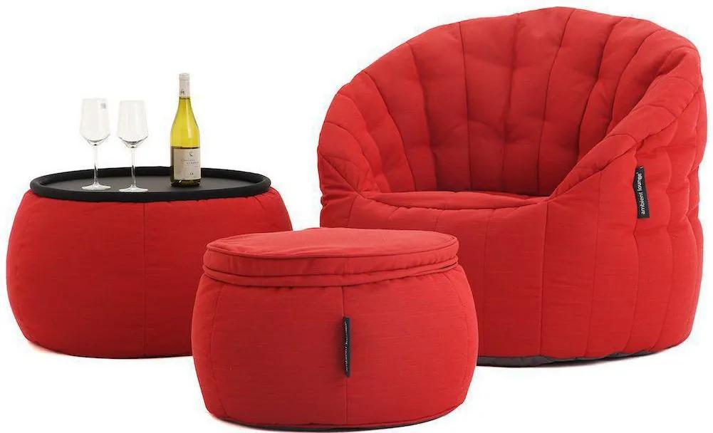 Ambient Lounge Outdoor Designer Set Contempo Package - Crimson Vibe