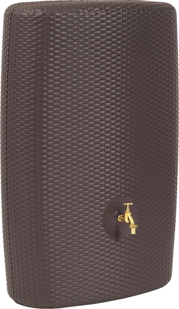 Garantia sunda Wicker - Regenton muurmodel - 40x80x118cm - met messing kraantje - 300 liter