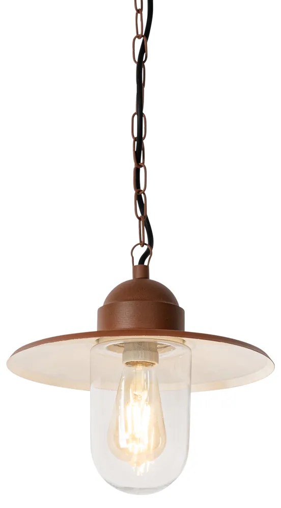 Moderne buiten hanglamp roestbruin IP44 - Kansas Modern E27 IP44 Buitenverlichting rond