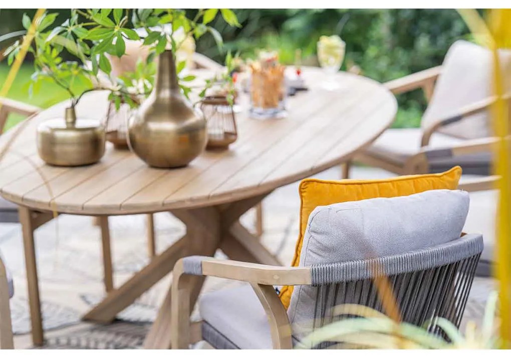 Garden Impressions Alora tuinset 7-delig - Tamako tuintafel ovaal 220x115 cm