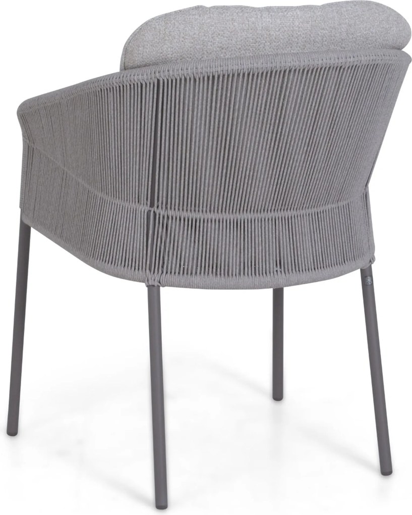 Tuinset Ronde Tuintafel 6 personen Rope Taupe 4 Seasons Outdoor Florence/Arancia