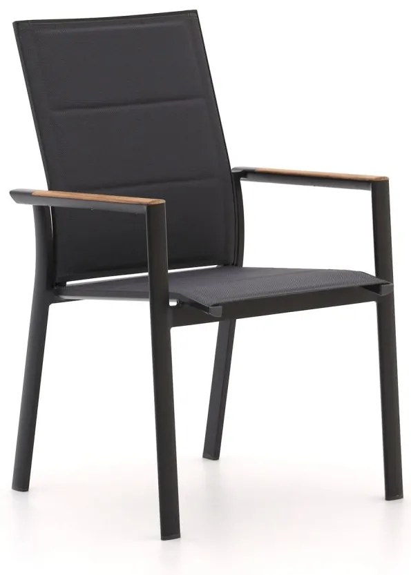 Dining tuinstoel | Bellagio  Albinea | Outdoor textiel | Zwart | Stapelbaar | Kees Smit Tuinmeubelen