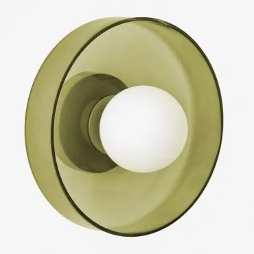 Jaxal Wandlamp Van Glas En Roestvrij Staal Cactus Groen & Ø25 Cm - Sklum