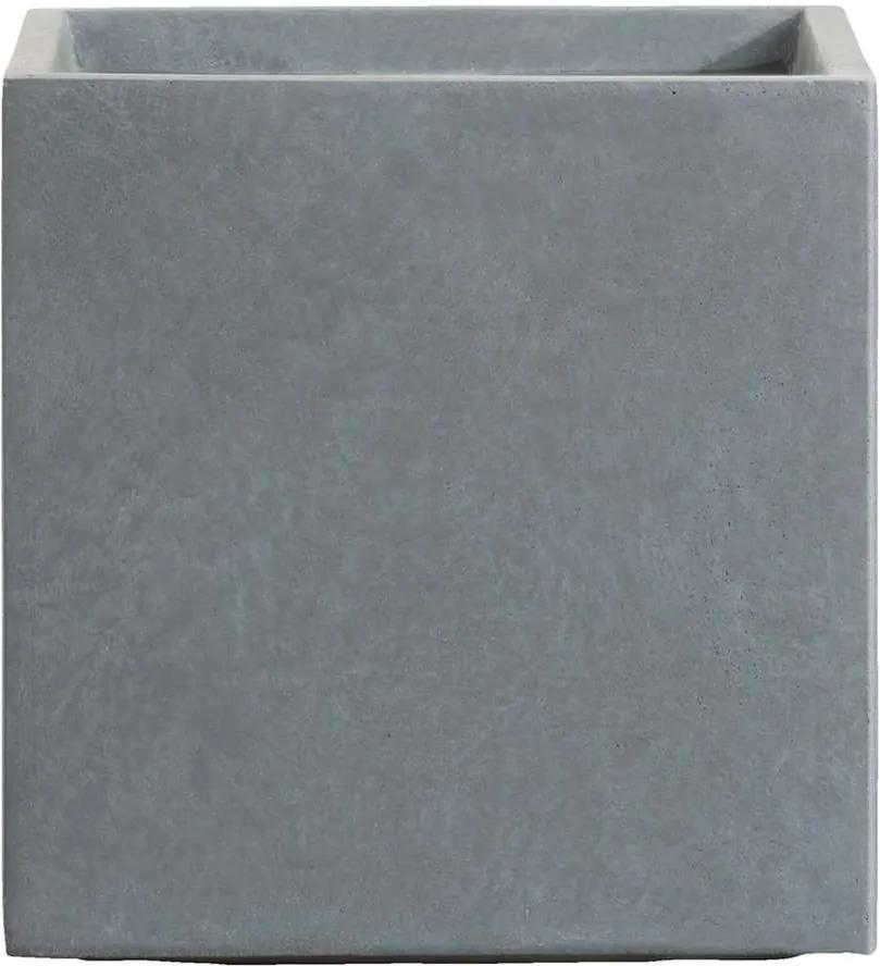 Bloempot Vierkant - cementkleur - 30x30x30 cm - Leen Bakker