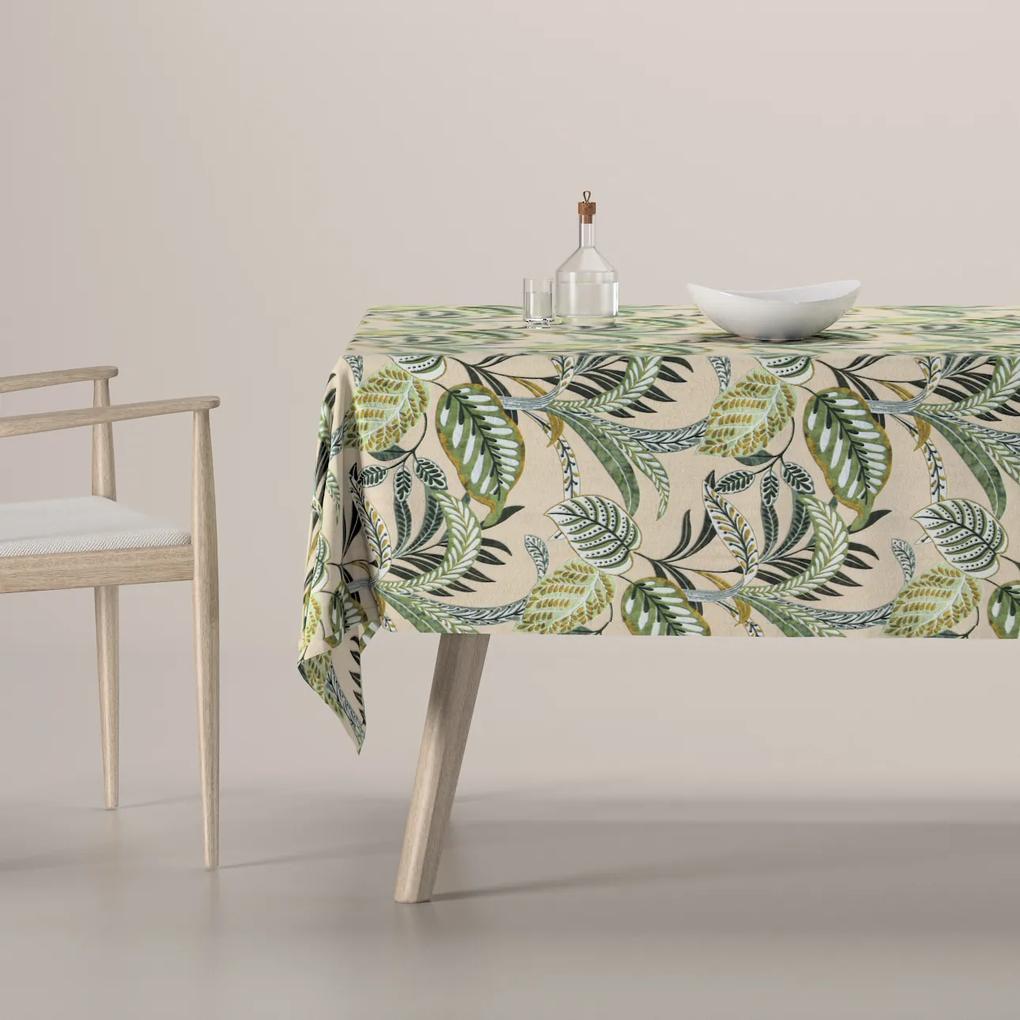 Dekoria Rechthoekig tafelkleed, olijfgroen, cijfer, 130 x 130 cm