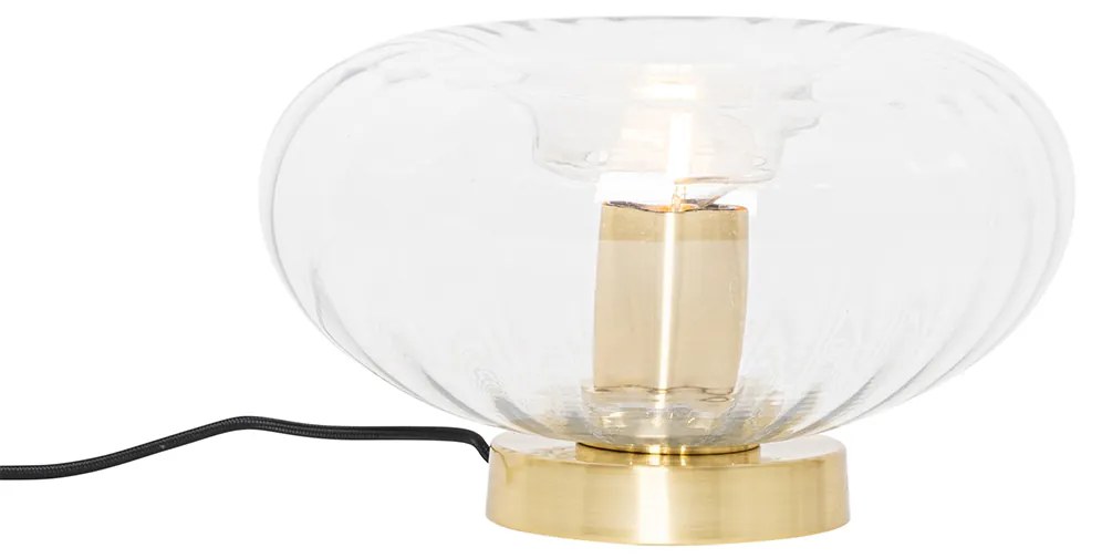 Art Deco tafellamp goud met glas - Ayesha