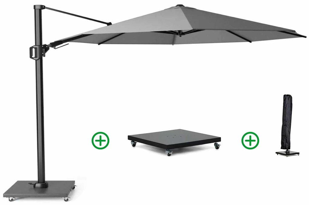Platinum Challenger zweefparasol 3.5m T2 premium (incl. voet en hoes) manhattan