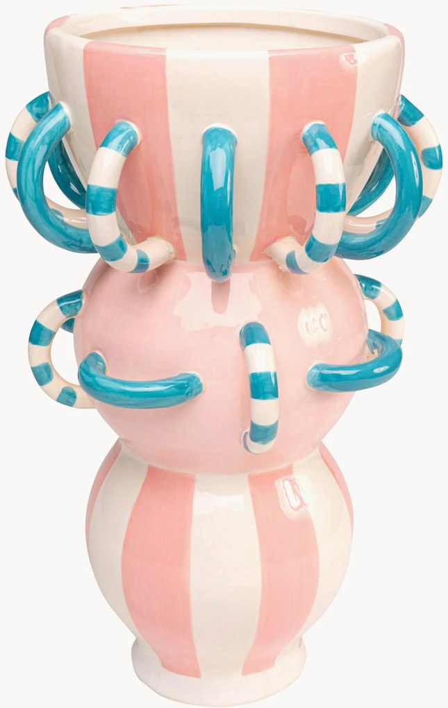 Handbeschilderde vaas Harlequin, H 49 cm