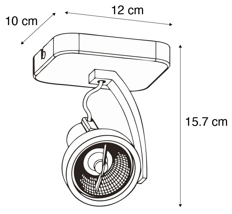 Design plafondSpot / Opbouwspot / Plafondspot wit GU10 70mm draai- en kantelbaar - Vo Design GU10 rond vierkant Binnenverlichting Lamp