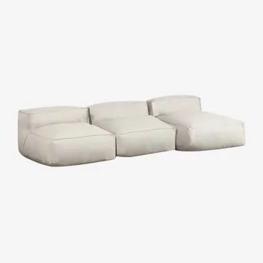 Bank Modulaire Chaise Longue Van 3 Stuks Dojans Beige - Semoline - Sklum