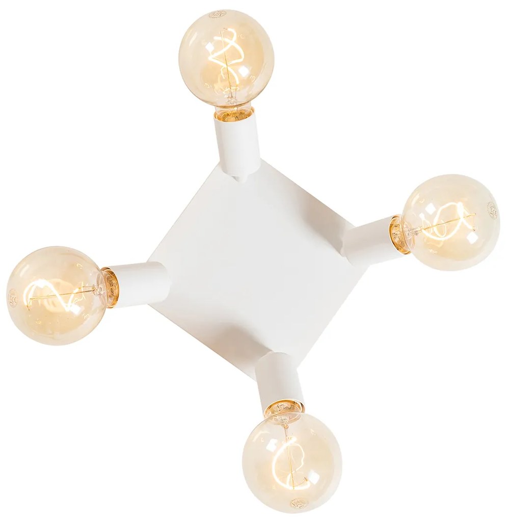 Moderne spot wit vierkant 4-lichts - Facil