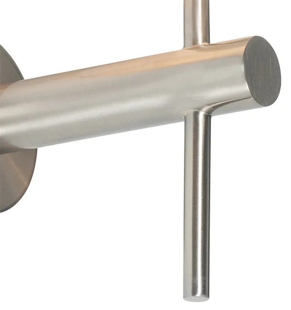 Moderne wandlamp staal met witte kap - Pluk Modern E27 rond Binnenverlichting Lamp