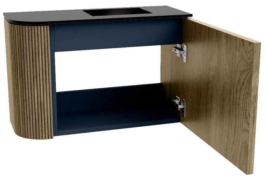 Mondiaz Joya 60cm toiletmeubel ronding links dusk met wastafel faye rechts zonder kraangat urban