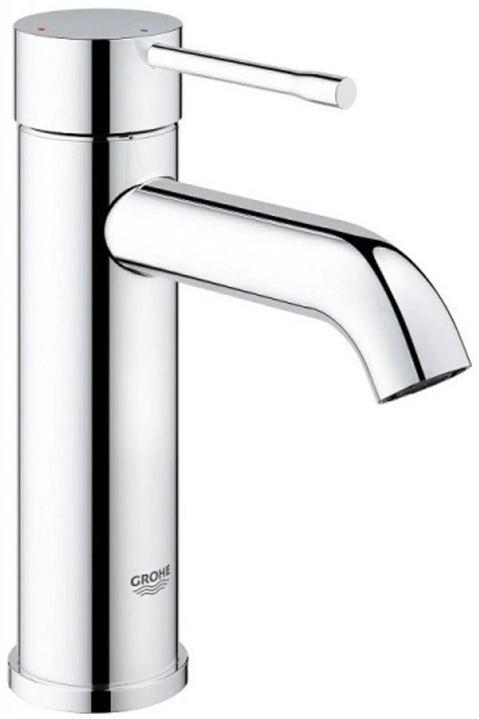 Grohe Essence New S-size wastafelkraan met koude start en klikwaste chroom