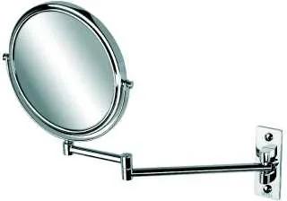 Mirror make-up spiegel met 2 armen en 3x vergrotend 20 cm, chroom