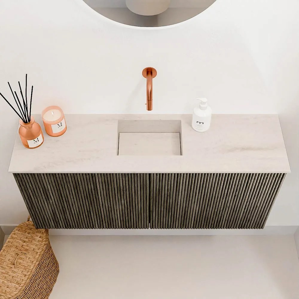 Mondiaz Joya DLux 90cm toiletmeubel shadow met wastafel faye midden zonder kraangat meli