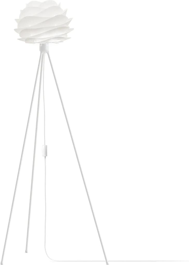 UMAGE Carmina Wit - Mini Ø 32 cm - Vloerlamp - Witte voet - Lampenkap - Kunststof - Verstelbare lampenstandaard - Scandinavisch design
