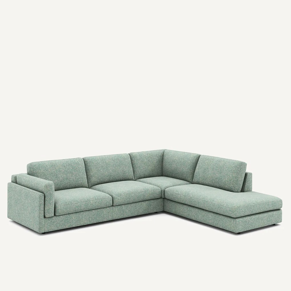 Hoekzetel met longchair van katoenmix César