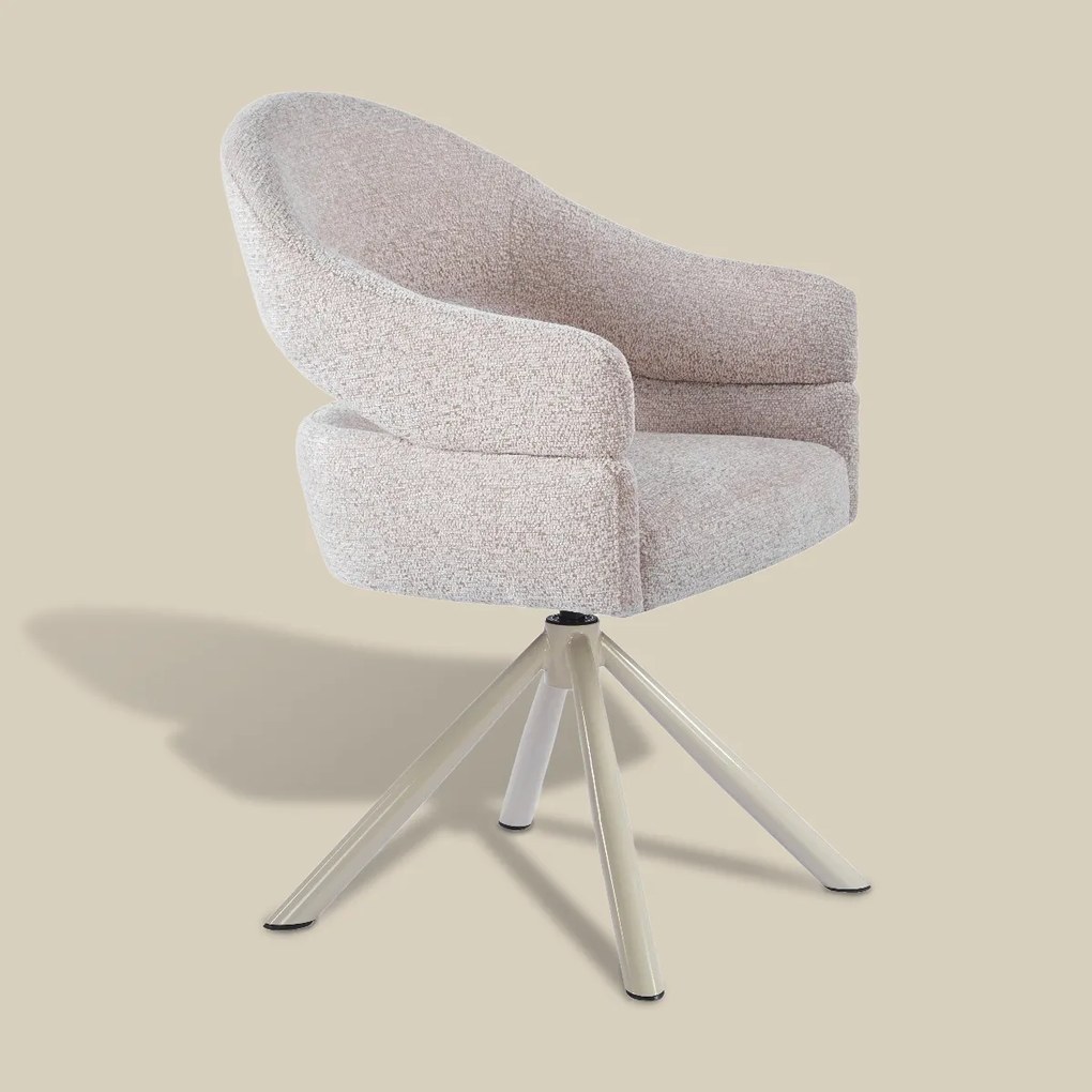 Eetkamerstoel Met Open Rug Beige Beige