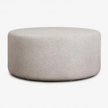 Ronde Tuintafel Ø90 Cm Van Cement Elyndra Lichtgrijs - Sklum