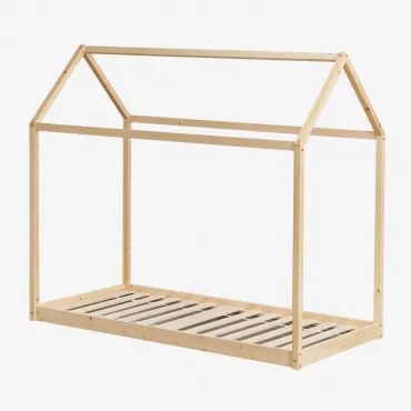 Bed Voor 90 Cm Matras Van Obbit Kids Hout Natuurlijk Hout & 90 X 190 Cm & Zonder Matras - Sklum