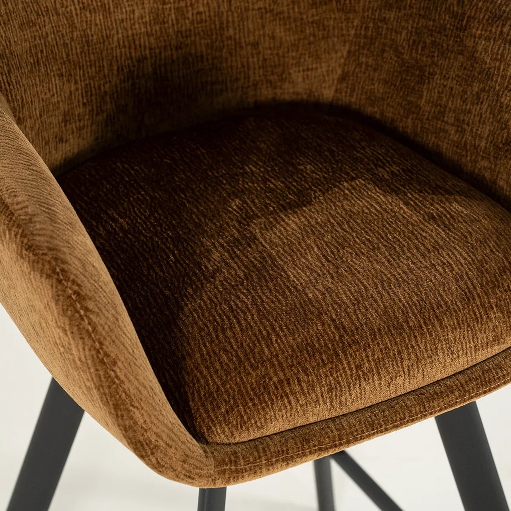 By-Boo Bliss Draaibare Barkruk Stof Geel