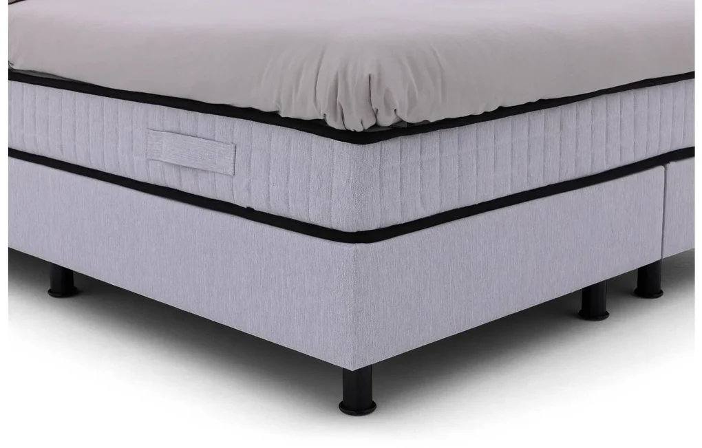 Goossens Basic Boxspring Compleet Finn, 160 x 200 cm box (= 2x 80cmx 200cm) 1x matras gestoffeerd pocketvering, 1x matrastopper gestoffeerd