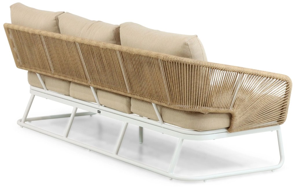 Stoel en Bank Loungeset 5 personen Aluminium/wicker Wit Hartman Corsica