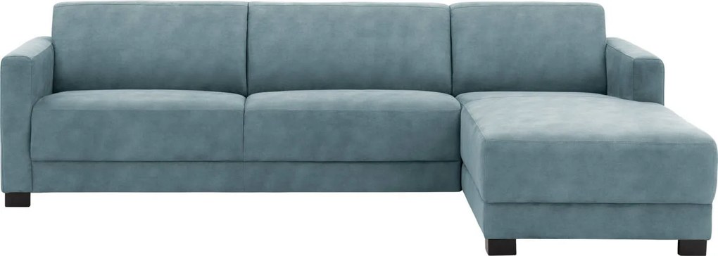 Goossens Hoekbank My Style Met Chaise Longue Microvezel blauw, microvezel, 3-zits, stijlvol landelijk met chaise longue rechts