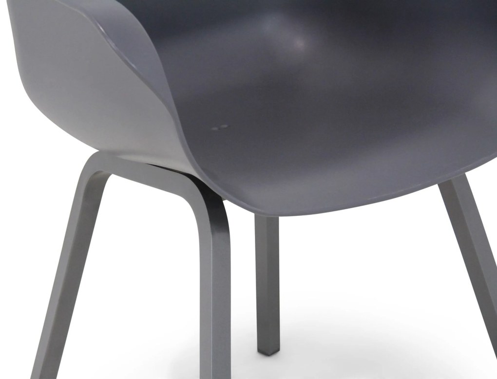 Tuinset Rond 4 personen 120 cm Kunststof Grijs Hartman Sophie