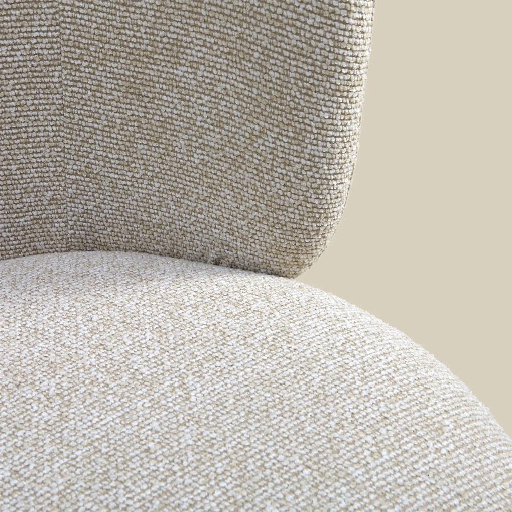 Eiken Eetkamerstoel Met Ronde Rug Creme