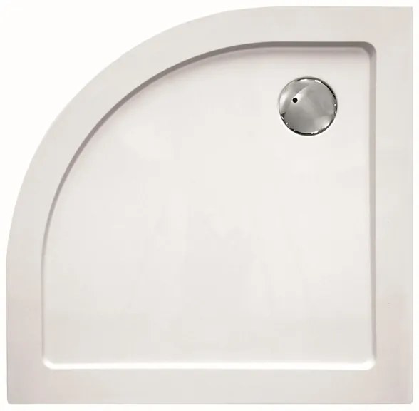 Haceka Belice Douchebak - 90x90x4cm - kwartrond - composiet - glans wit 1159035