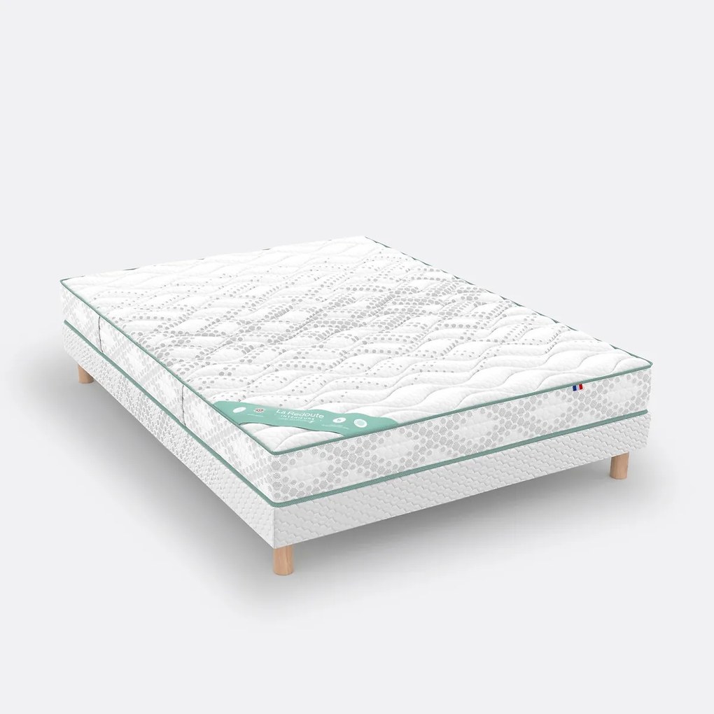 Matras voor gevoelige rug, 660 veren, 7 zones, zeer stevige ondersteuning, zacht comfort