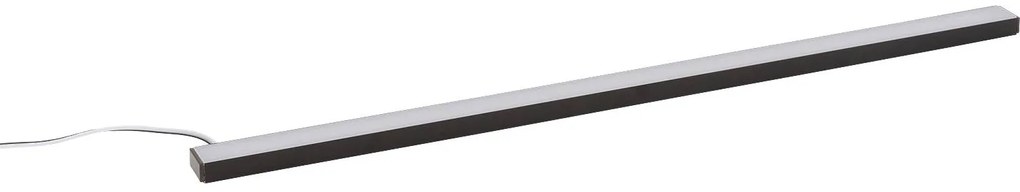 Goossens Kastverlichting Finish, Ledstrip 43 cm breed geel licht, zwart aluminium, , stijlvol landelijk