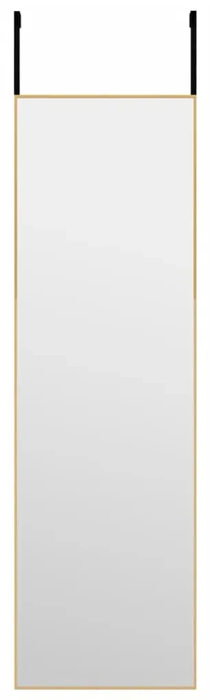vidaXL Deurspiegel 30x100 cm glas en aluminium goudkleurig