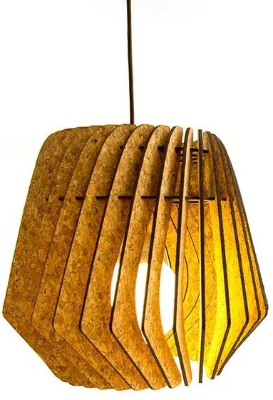Bomerango Kurk Spin - Hanglamp - Medium Ø 37 cm - Koordset zwart - Hanglamp - Tafellamp - Vloerlamp - Scandinavisch design