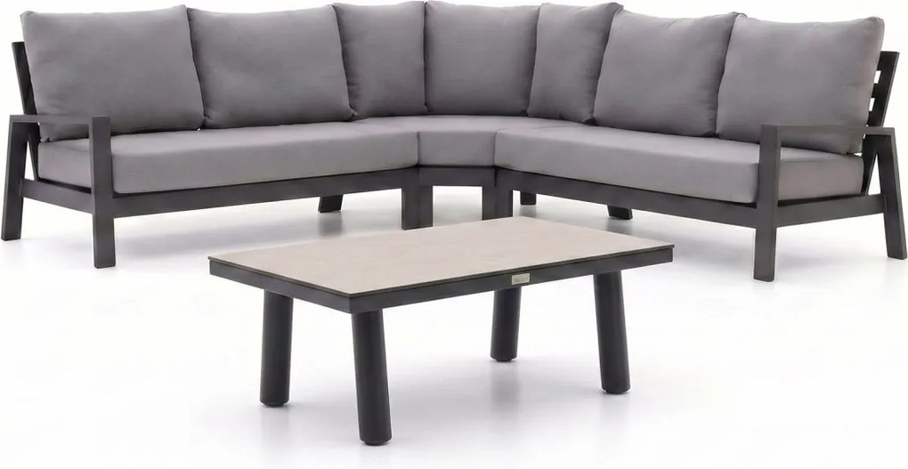 Hoek loungeset Tierra Outdoor | 5 personen | Loungeset Grijs | Hoekbank Aluminium | 318x318cm | Kees Smit Tuinmeubelen