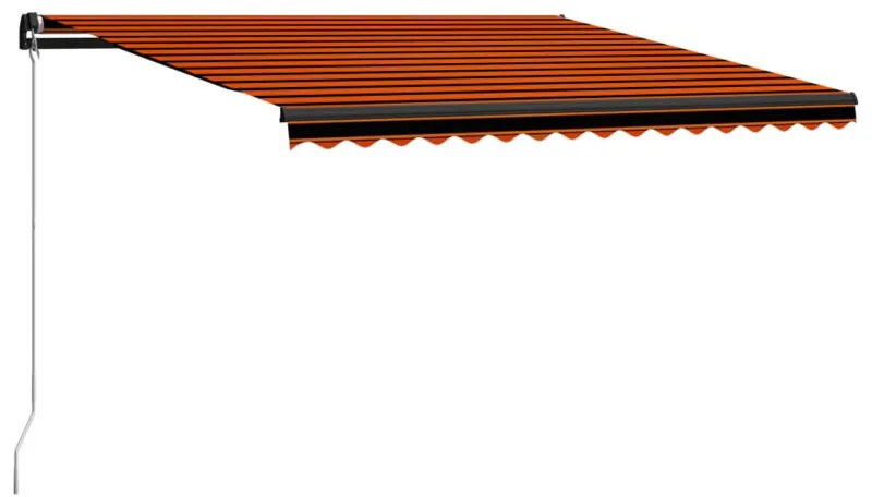Luifel handmatig uittrekbaar 400x300 cm oranje en bruin