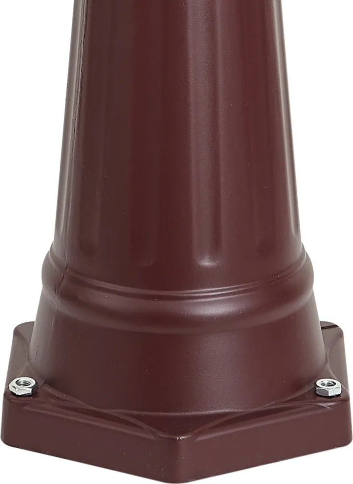 Klassieke buitenlantaarn donker rood 220cm 3-lichts IP44 - Havana