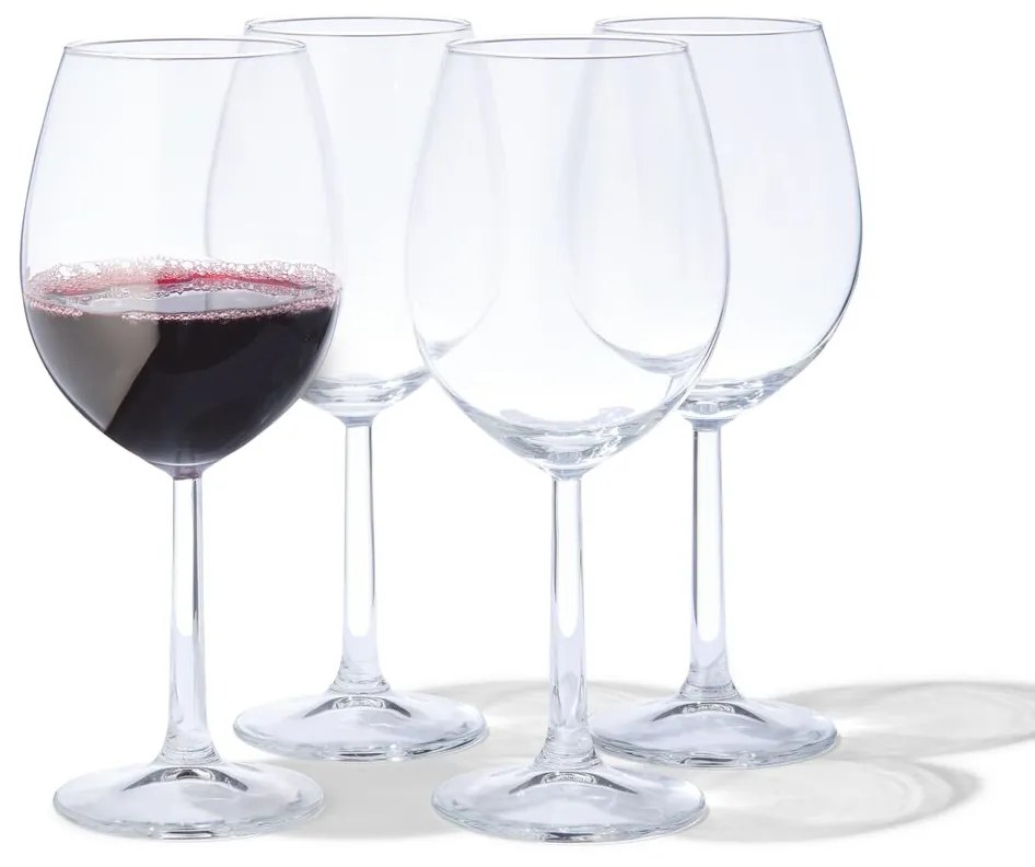 HEMA Rodewijnglazen 430ml - 4 Stuks (transparant)