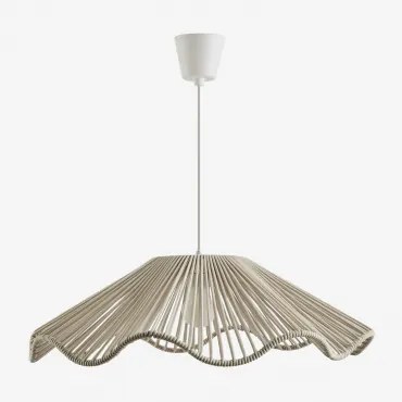 Kirinda Hanglamp Van Ijzer En Gevlochten Touw Tapioca Beige - Sklum