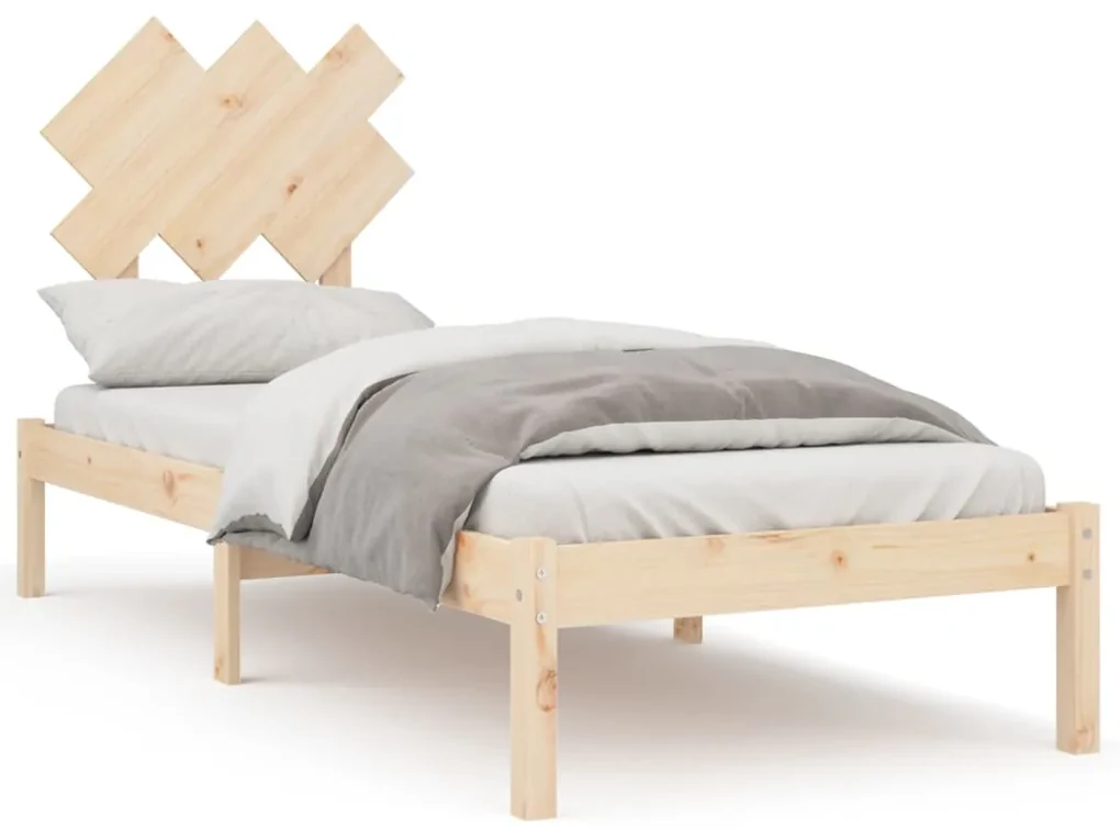 vidaXL Bedframe massief hout 75x190 cm 2FT6 Small Single
