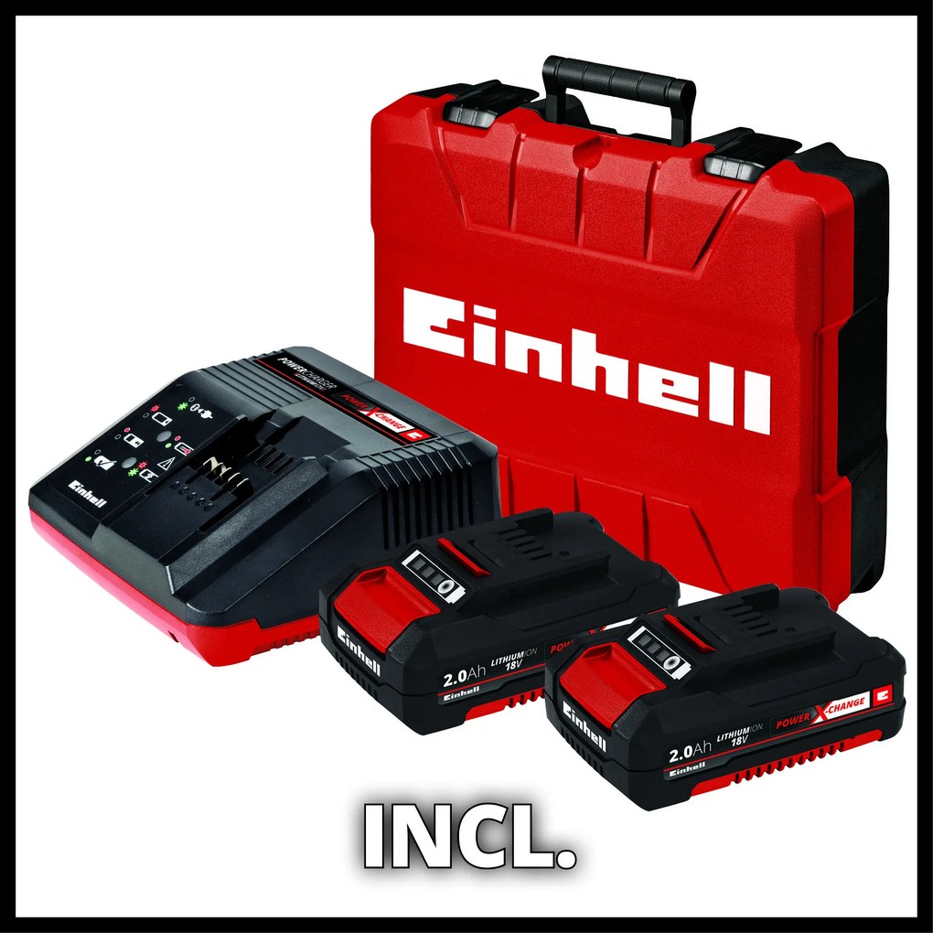 Einhell TP-CD 18-2 Li-i BL Kit 2.0 Ah - Accu Klopboor-/Schroefmachine - 2 accu's - Power X-Change