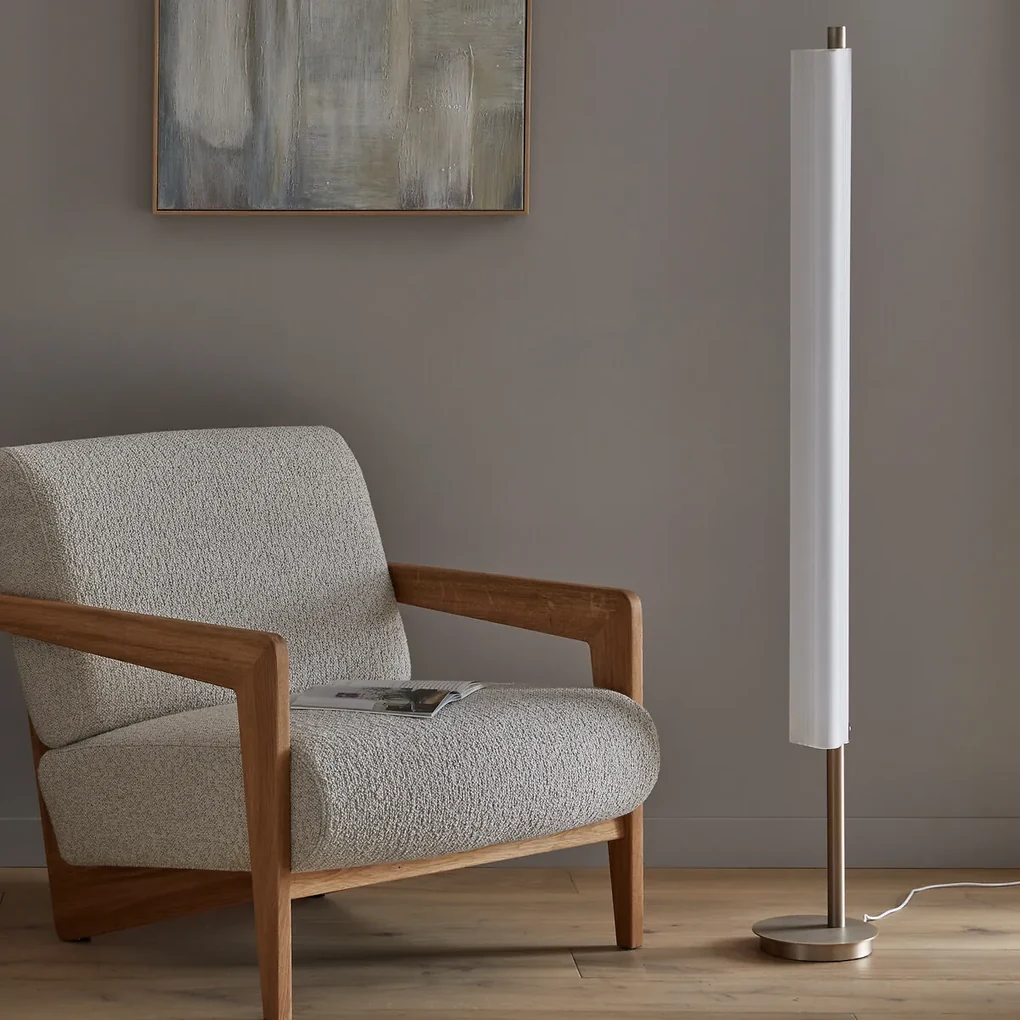 Vloerlamp in gezandstraald glas, design Gallina, Strozzi