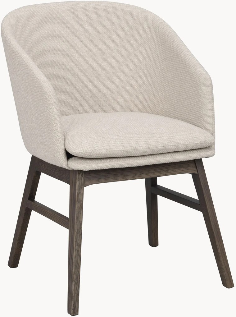 Gestoffeerde armstoelen Windham met eikenhouten poten, 2-delig